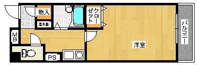 拡大写真:ヨーク北条 5階502の間取り