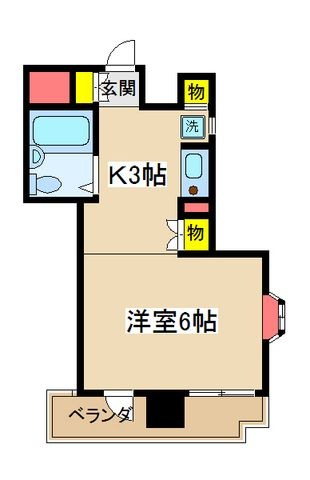 拡大写真:ピュアパレス横浜 4階401の間取り