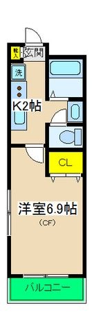 拡大写真:コスモ・ガーデン 3階301の間取り