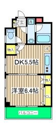 写真:BAY・WEST 4階401の間取図