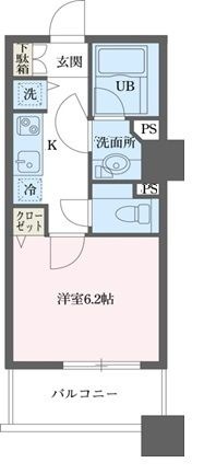 拡大写真：ドゥーエ横浜駅前 3階308の間取り
