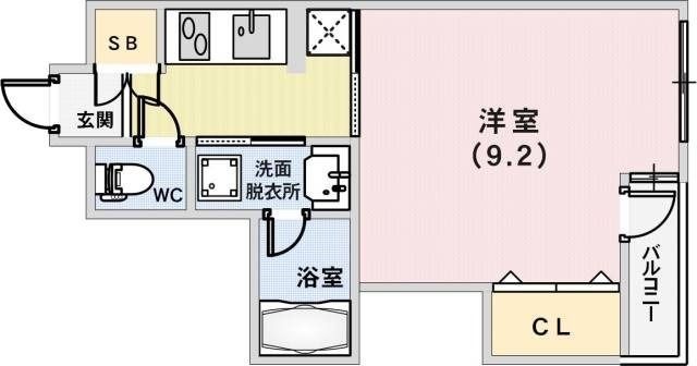 拡大写真:オルタンシア下山手 6階601の間取り