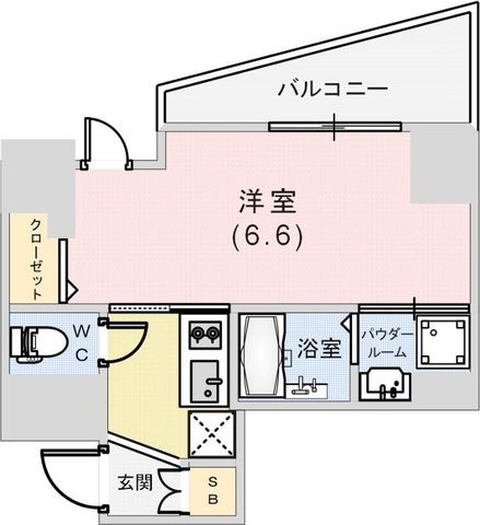 拡大写真:グルーブ神戸元町アリア 2階202の間取り