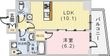 プレサンス THE 神戸の間取図