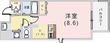 プレサンス三宮花時計前の間取図