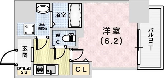 拡大写真:GP神戸ステーション 4階403の間取り
