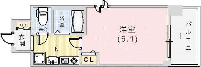 拡大写真:エステムコート神戸西Ⅱ 2階208の間取り