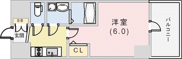 拡大写真:エスリード神戸グランドール 11階1104の間取り