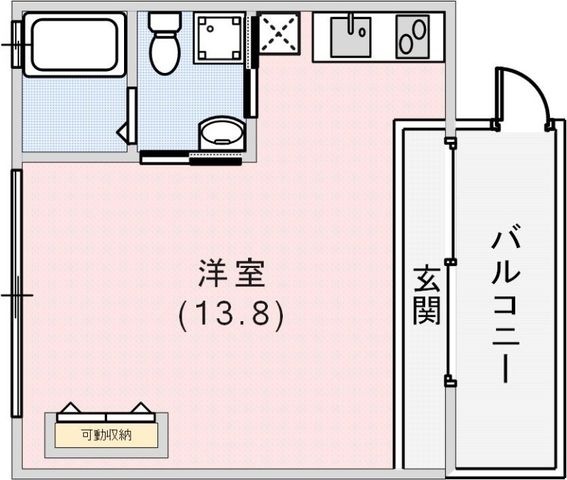 拡大写真:ラ・ウェゾン北野 2階205の間取り