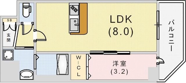 拡大写真:スワンズシティ神戸湊川 Ⅱ 7階701の間取り