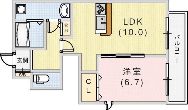 拡大写真:ハーバーコート神戸 1階103の間取り