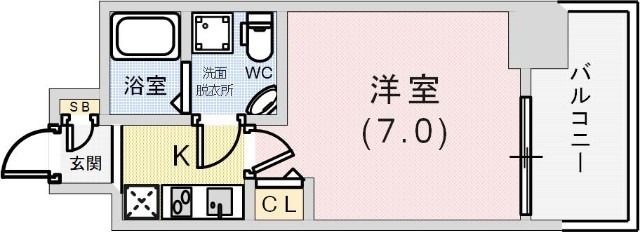 拡大写真:セレニテ神戸西クレア 5階504の間取り