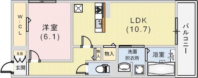 拡大写真:Noble Terrace中山手 3階301の間取り