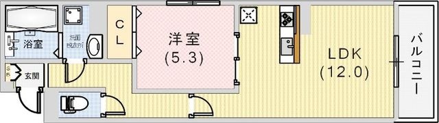 拡大写真:Noble Terrace中山手 1階103の間取り