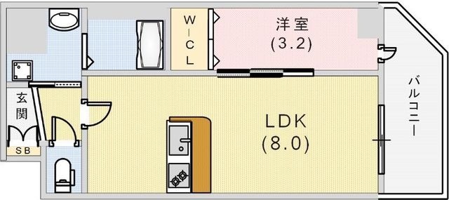 拡大写真:スワンズシティ神戸湊川 Ⅱ 11階1104の間取り