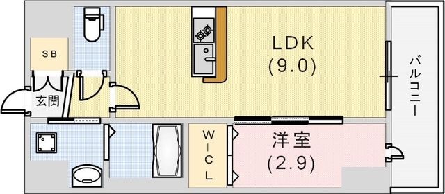 拡大写真:スワンズシティ神戸湊川 Ⅱ 12階1203の間取り