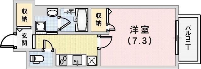 拡大写真:アルファレガロ神戸元町 12階1202の間取り