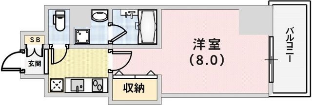 拡大写真:アルファレガロ神戸元町 9階903の間取り