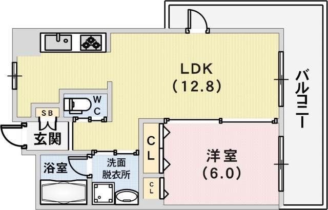 拡大写真:アーバネックス神戸駅前 9階901の間取り
