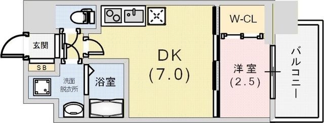 拡大写真:セレニテ神戸西エクラ 5階501の間取り