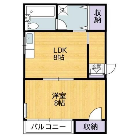 拡大写真:カサローゼ東本町 4階401の間取り