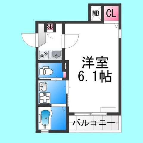 拡大写真:ルミエール栄橋 2階203の間取り