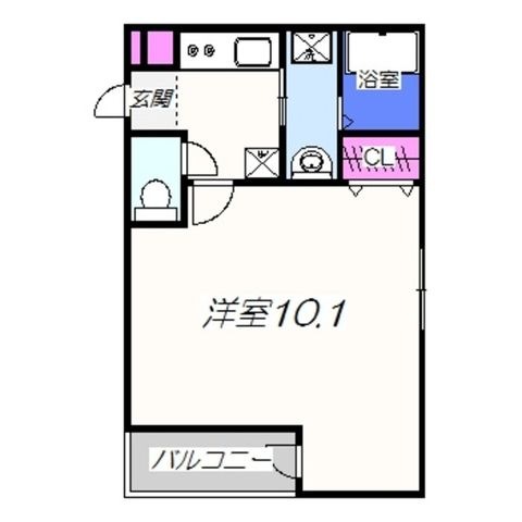拡大写真：フジパレス堺浅香 1階105の間取り