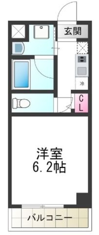 拡大写真:カーライル堺市駅前 4階402の間取り