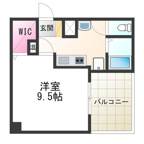 拡大写真:プリヴェ2号館 7階701の間取り