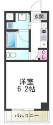 写真:カーライル堺市駅前 6階603の間取図