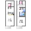 レオパレスステイシャイニィ岡の間取図