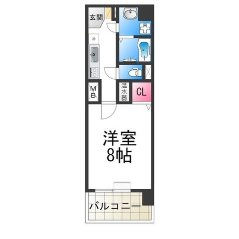 拡大写真:ボヌールなかもず 4階408の間取り
