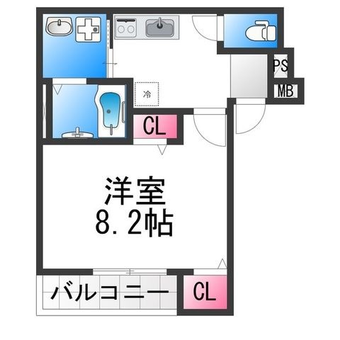 拡大写真：フジパレス堺今池サウス 1階103の間取り