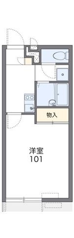 拡大写真:レオパレス美原長田 1階101の間取り