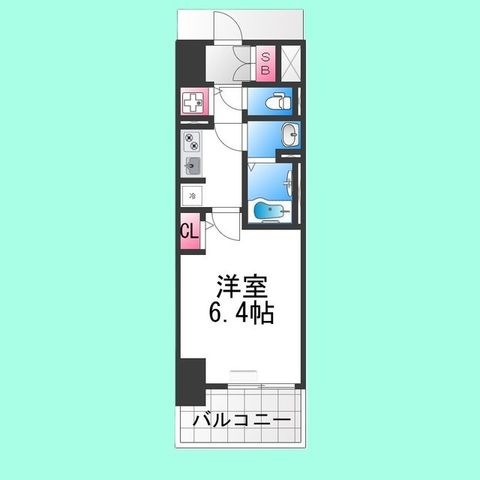 拡大写真:S-RESIDENCE堺湊駅前azure 14階1405の間取り