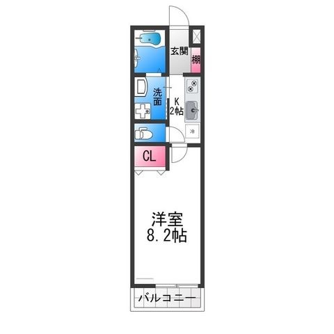 拡大写真:リレックス緑ヶ丘中町 3階302の間取り