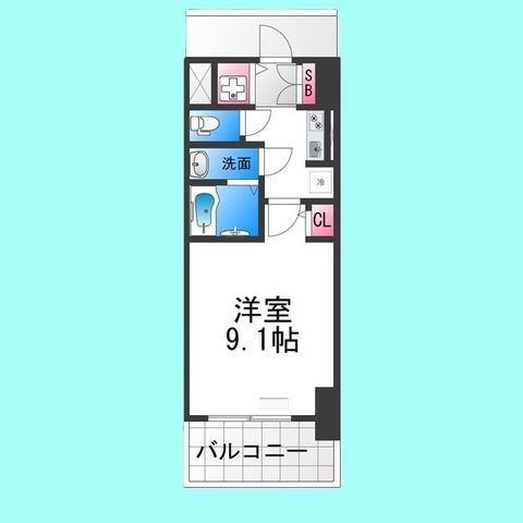 拡大写真:S-RESIDENCE堺blaze 4階404の間取り