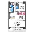 写真:フェンテ・イーストⅡ 4階407の間取図