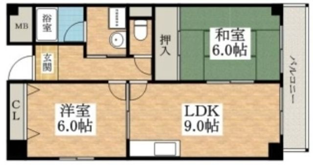 拡大写真:シャルマンエイト 4階202の間取り