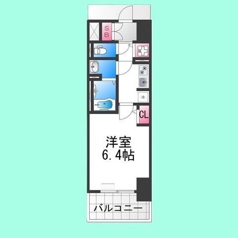 拡大写真:S-RESIDENCE堺湊駅前azure 5階503の間取り