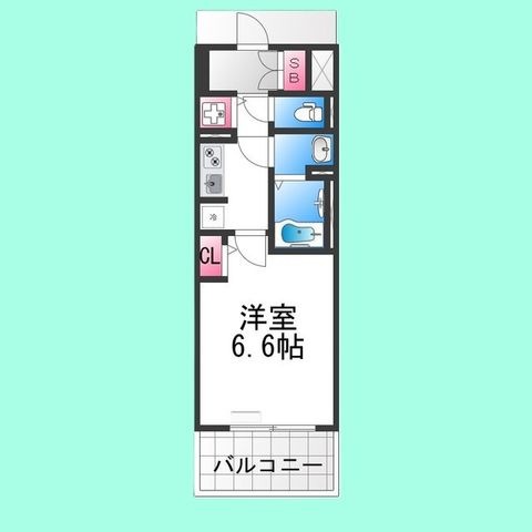 拡大写真:S-RESIDENCE堺湊駅前azure 6階604の間取り