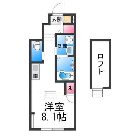 拡大写真:あんしん+旭ヶ丘08-1064 1階101の間取り