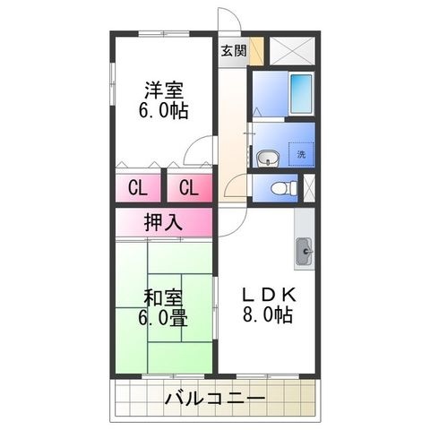 拡大写真:コッツウォルド 1階103の間取り