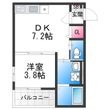 写真:F asecia Pur 湊 2階206の間取図