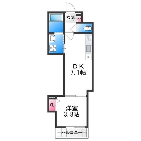 拡大写真:F asecia Pur 湊 3階303の間取り