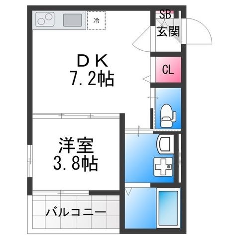 拡大写真:F asecia Pur 湊 3階306の間取り