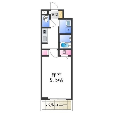 拡大写真:ルミウスV 3階302の間取り