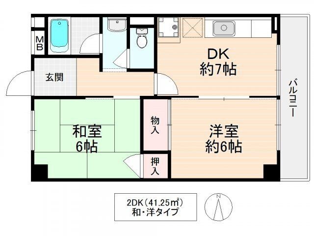 拡大写真:シャトー中村 3階303の間取り