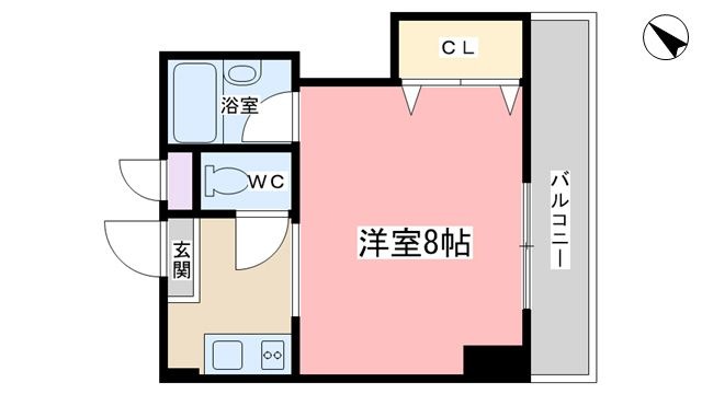 拡大写真：リビエール藤尾 4階411の間取り