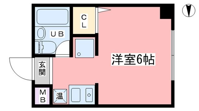 拡大写真:京都市山科区御陵別所町 3階312の間取り